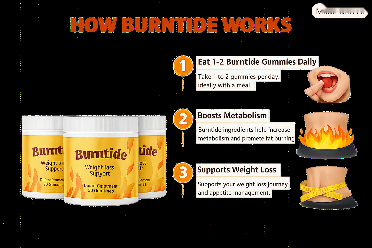 How Burntide works — 3-step process